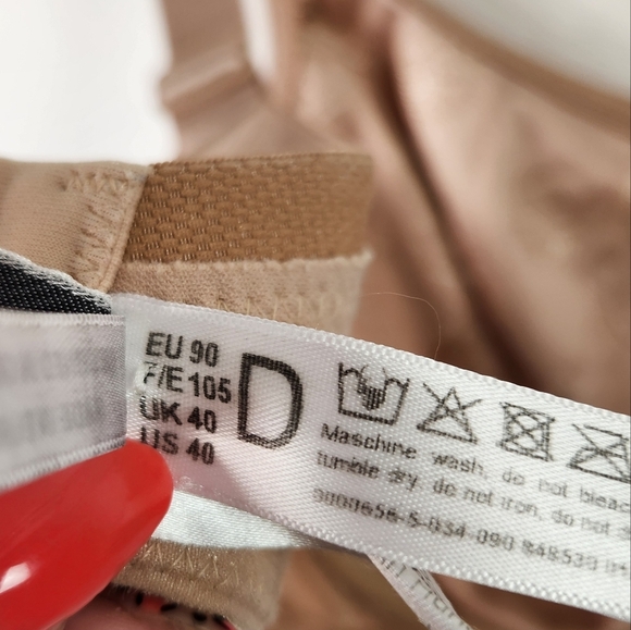 Felina Emotions Bra 40D Leaves Nude Beige Underwire Unpadded Unlined Comfort - Picture 9 of 10